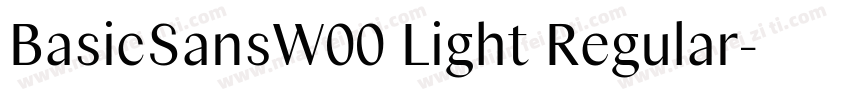 BasicSansW00 Light Regular字体转换
